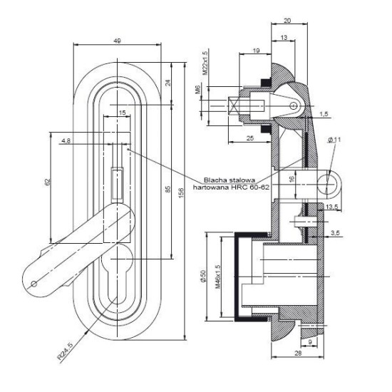 Zamek HS 06/B